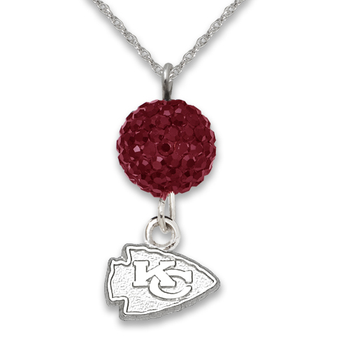 Sterling Silver Kansas City Chiefs Crystal Ovation Necklace