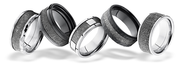 Buy Meteorite Ring, Real Meteorite Ring, Blue Galaxy Ring, Tungsten Wedding  Ring Blue Online in India - Etsy