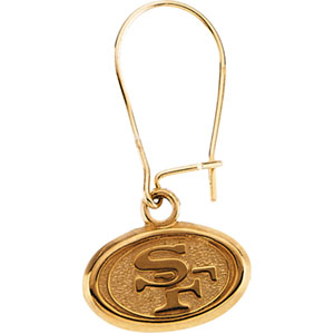 SF 49ers 14k Logo Earrings