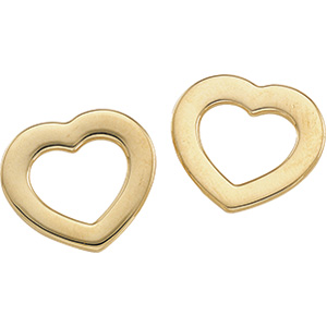 Heart Earrings 14k Gold - Clearance