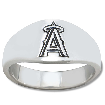 Anaheim Angels Logo Silver Enamel Band