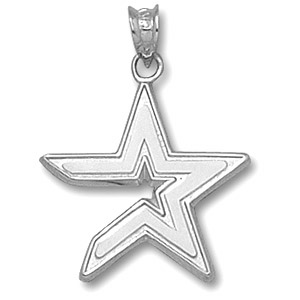 Houston Astros 3/4in Sterling Silver Logo Pendant