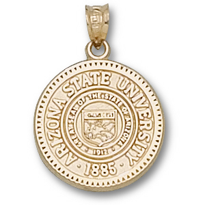 10kt Yellow Gold 5/8in Arizona State University Seal Pendant