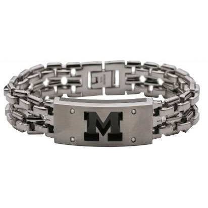 2in diamonds michigan bracelet university stainless steel apprecation customer