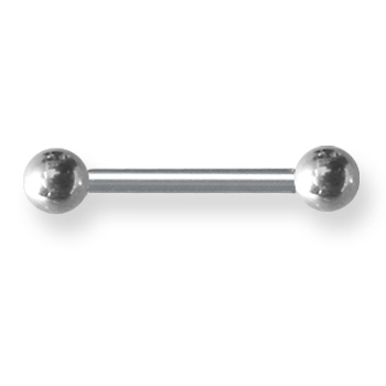 Externally Threaded Stainless Steel 12 Gauge Barbell 5/8in Long