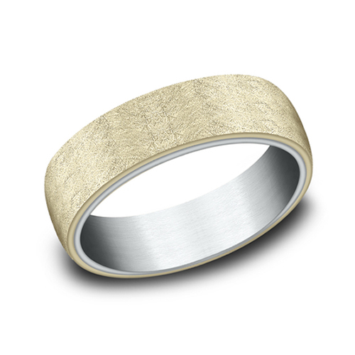 14k Two-tone Gold The Aurora Wedding Band 6.5mm