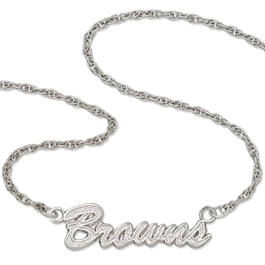 Cleveland Browns 18in Sterling Silver Script Necklace BRW029N-SS