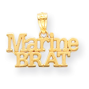 Marine Brat 3/8in Pendant - 14k Yellow Gold