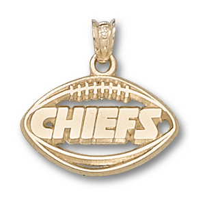 Kansas City Chiefs 1/2in 14k Football Pendant