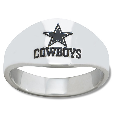 Sterling Silver Dallas Cowboys Logo Enamel Ring Size 11 COW038-SS