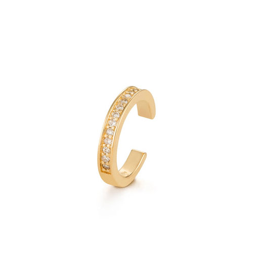 Aurelie Gi RITZY Single 14k Yellow Gold Diamond Ear Cuff