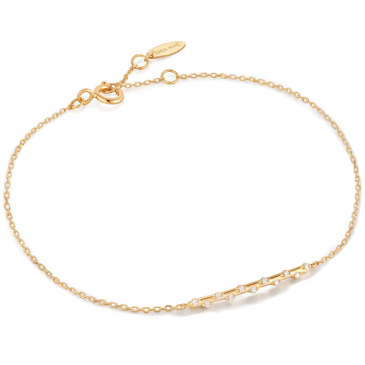 Ania Haie 14k Yellow Gold Stargazer Diamond Bar Bracelet