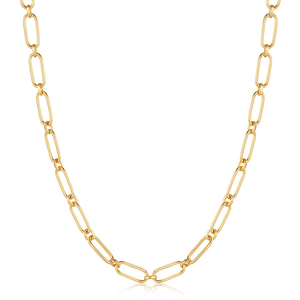 Ania Haie Gold-plated Sterling Silver Cable Connect Chunky Chain Necklace