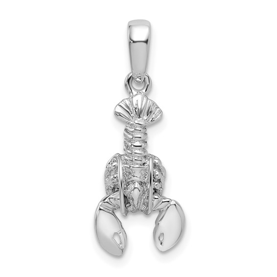 Sterling Silver Lobster Pendant 3/4in QC9847 | Joy Jewelers