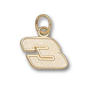 Dale Earnhardt No. 3 7/16in 10k Pendant