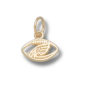 Philadelphia Eagles 1/4in 14k Football Pendant