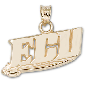 East Carolina Pirates 3/8in 10k ECU Pendant