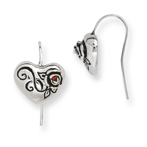 Ed Hardy Heart with Rose Earrings