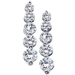 1/4 CT TW Journey Diamond Earrings G-I / I2-I3