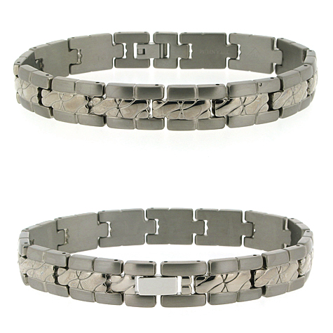 12mm Titanium Bracelet 9 inches long 12TB9002-9 | Joy Jewelers