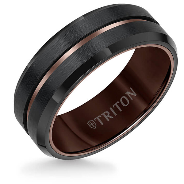 Espresso on sale tungsten ring