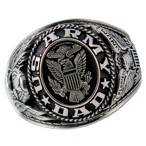 Jostens United States Army Dad Ring in Lustrium