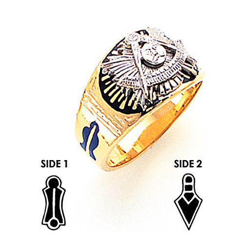 14k Gold Goldline Masonic Past Master Ring