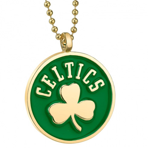 Boston Celtics Gold Finish Medallion Necklace