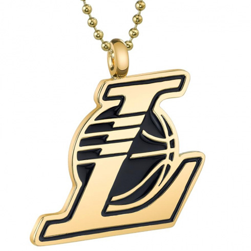 Los Angeles Lakers Gold Finish Medallion Necklace