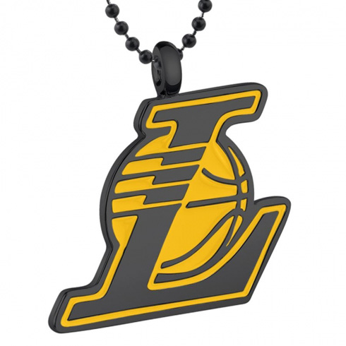 Los Angeles Lakers Jet Finish Medallion Necklace