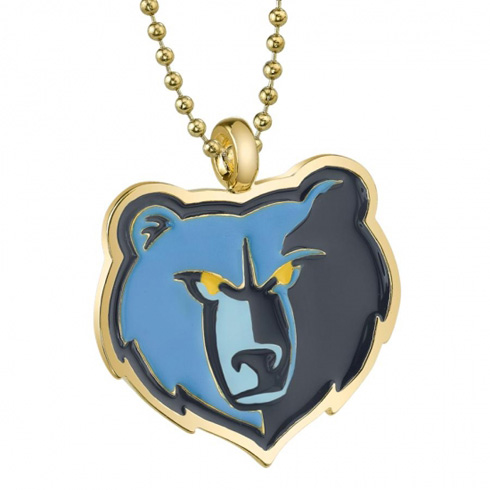 Memphis Grizzlies Gold Finish Medallion Necklace