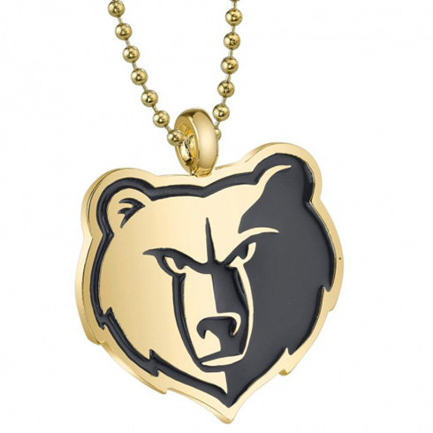 Memphis Grizzlies Gold Finish Medallion Necklace