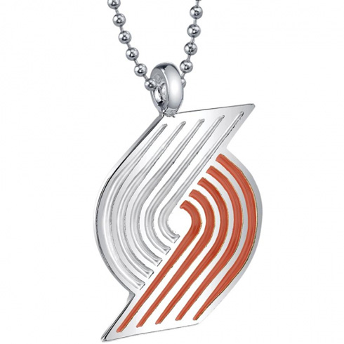 Portland Trail Blazers Chrome Finish Medallion Necklace