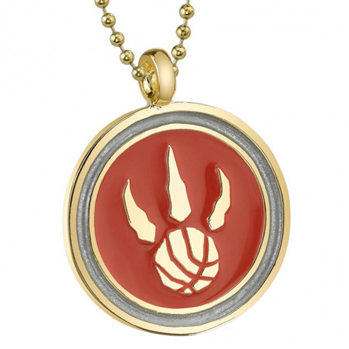 Toronto Raptors Gold Finish Medallion Necklace