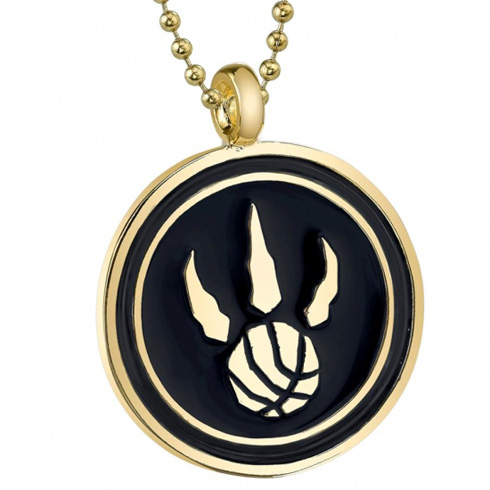 Toronto Raptors Gold Finish Medallion Necklace