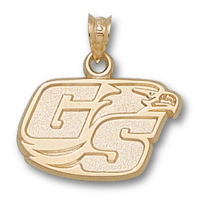 10kt Yellow Gold 1/2in Georgia Southern GS Eagles Pendant