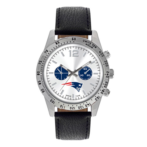 New England Patriots Letterman Leather Watch