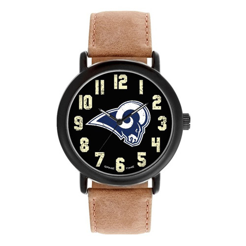 Los Angeles Rams Throwback Leather Watch