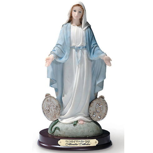 Our Lady of Miraculous Medal 12in Florentine Collection Statue