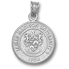 Sterling Silver 9/16in James Madison University Seal Pendant 