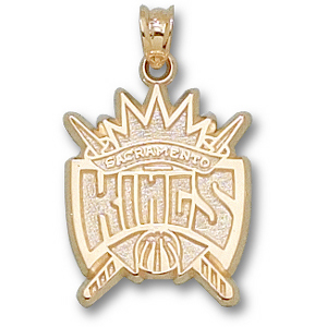 10kt Yellow Gold 5/8in Sacramento Kings Logo Pendant