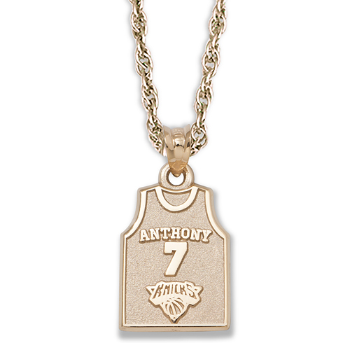 New York Knicks 5/8in Anthony Necklace 10kt Yellow Gold