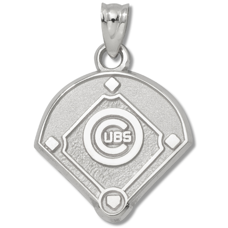 Sterling Silver Chicago Cubs Field 5/8in Pendant