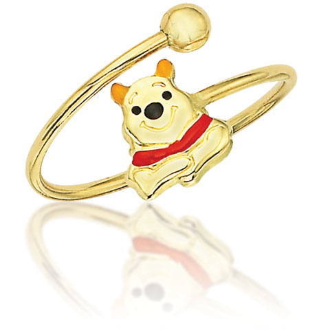 Winnie the Pooh Ring - 14kt Yellow Gold