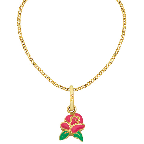 Belle Rose Necklace - 14kt Yellow Gold