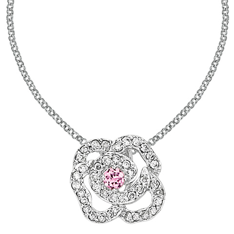 Belle Diamond Rose Necklace
