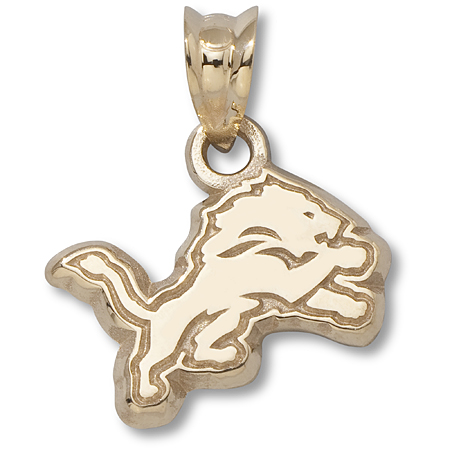 14kt Yellow Gold Detroit Lions 3/8in Pendant