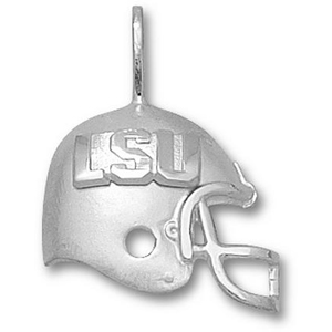 LSU Tigers 3/4in Sterling Silver Helmet Pendant