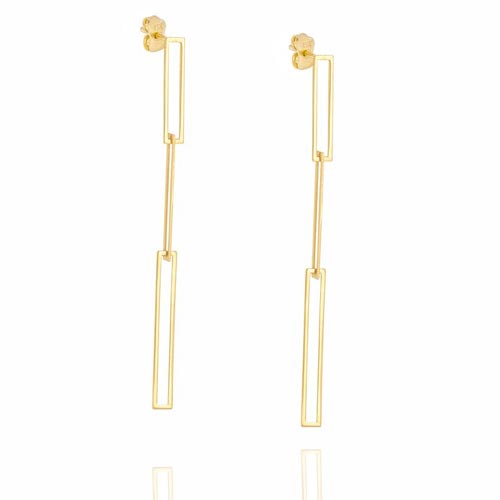 14k Yellow Gold Paper Clip Drop Earrings Y41-277620FM | Joy Jewelers