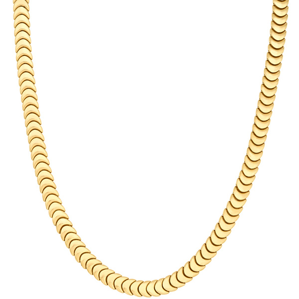 14k Yellow Gold Caterpillar Chain 18in